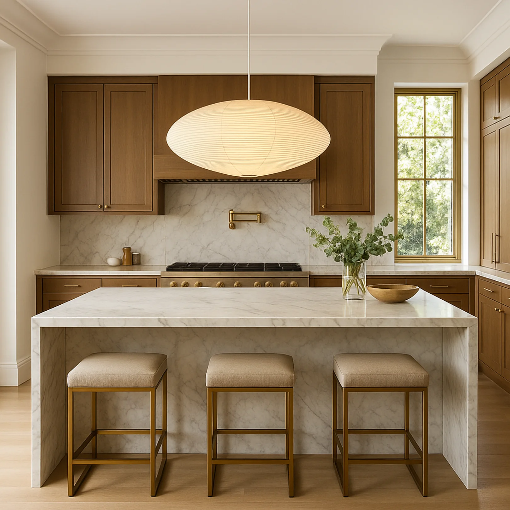 Modern Japanese Rice Paper Silk Cocoon Pendant Light - Noguchi Style - Image 5