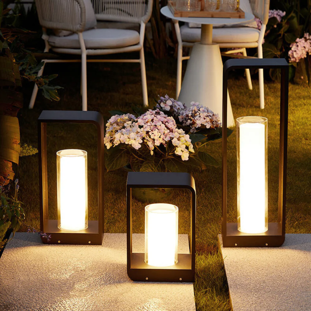 Modern LED Outdoor Floor Lantern - Minimalist Patio Light - Image 16