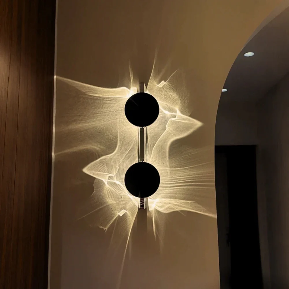 Modern LED Water Ripple Wall Sconce - Abstract Shadow Accent Light - Image 2