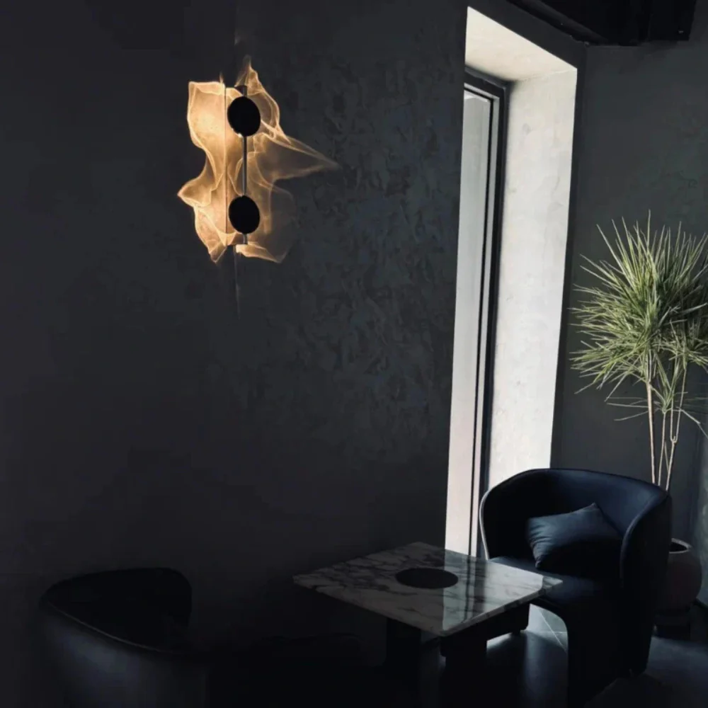 Modern LED Water Ripple Wall Sconce - Abstract Shadow Accent Light - Image 8