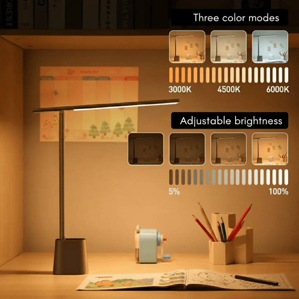 Modern Minimalist Foldable LED Desk Lamp USB Dimmable Office Task Light - Image 3