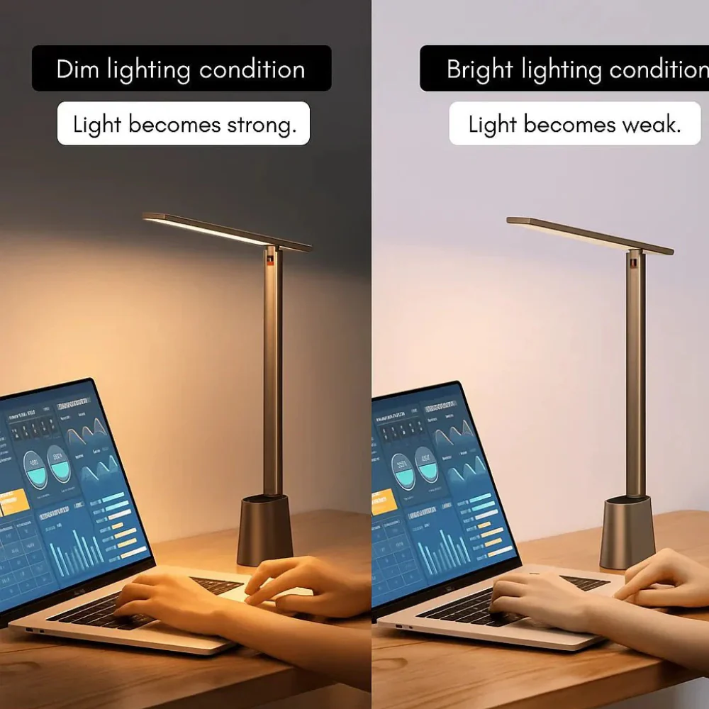 Modern Minimalist Foldable LED Desk Lamp USB Dimmable Office Task Light - Image 4