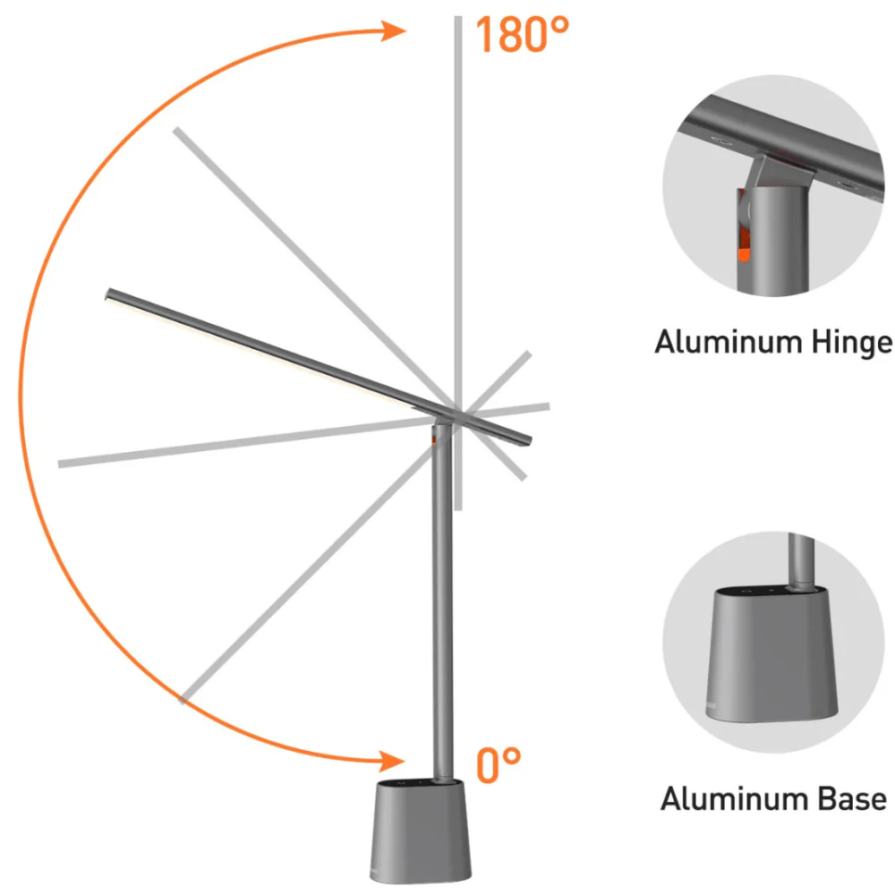 Modern Minimalist Foldable LED Desk Lamp USB Dimmable Office Task Light - Image 5