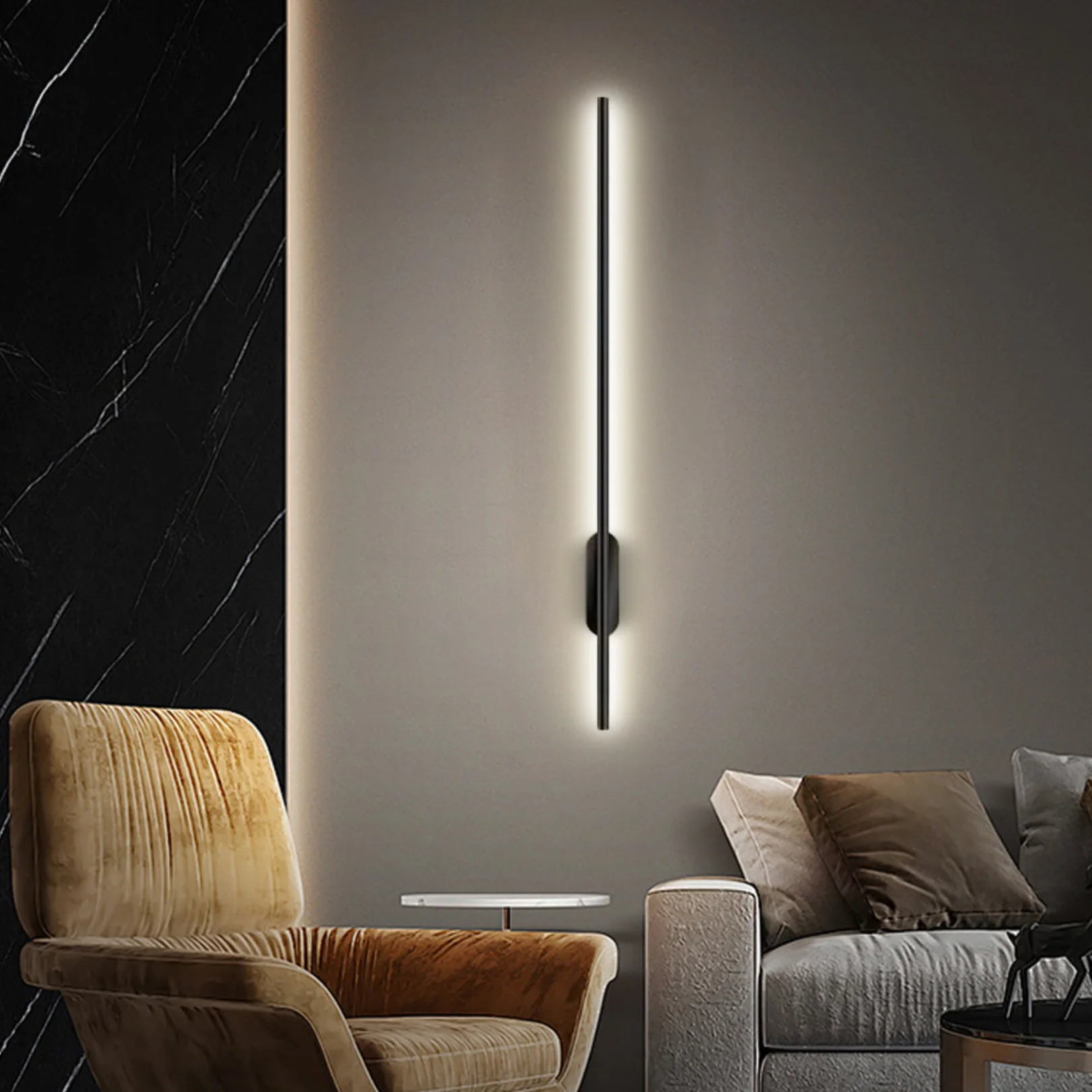 Modern Minimalist Linear LED Wall Sconce - Slim Vertical Wall Lamp - Image 13