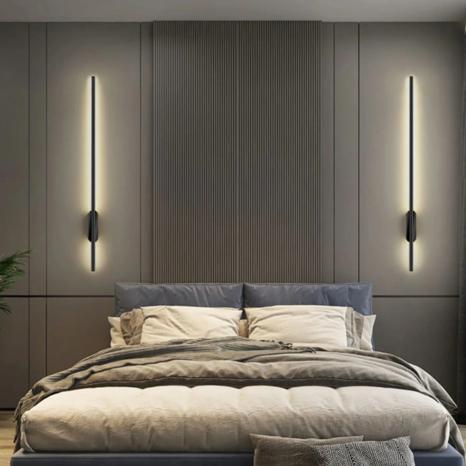 Modern Minimalist Linear LED Wall Sconce - Slim Vertical Wall Lamp - Image 5