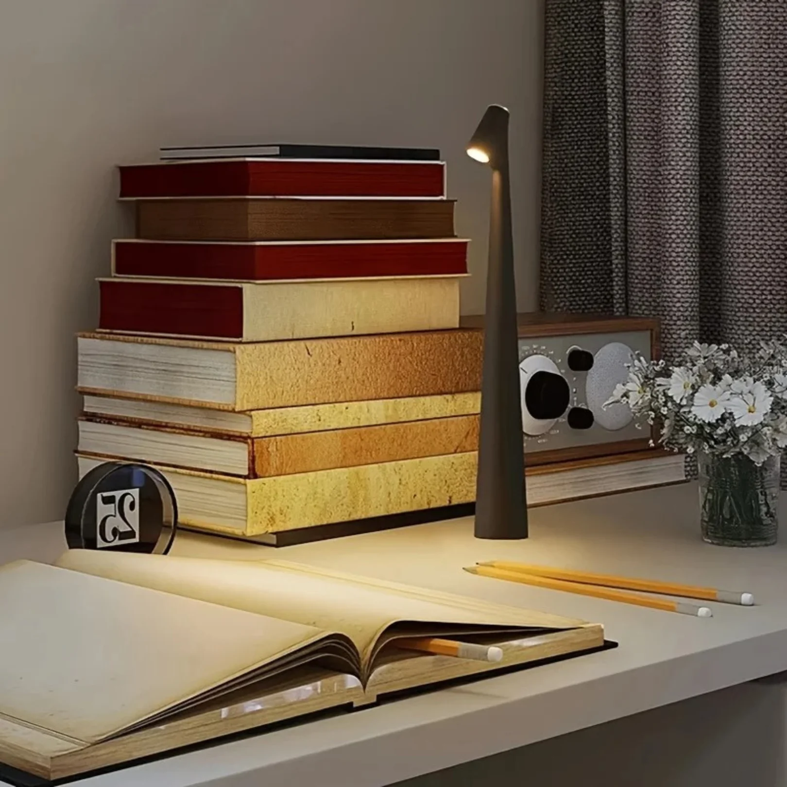 Modern Minimalist Nordic Cone Table Lamp - Tapered LED Desk Nightlight - Image 11