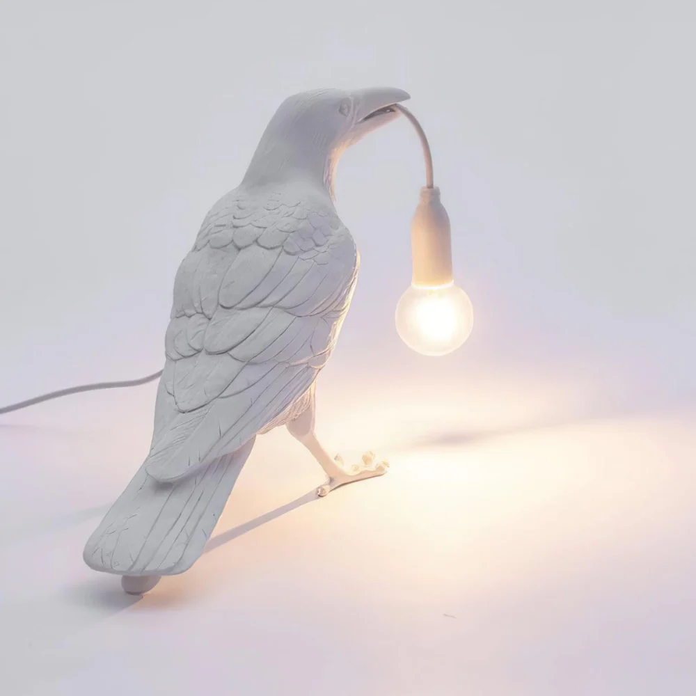 Modern Raven Table Lamp - Resin Bird Sculpture Light for Home Decor - Image 12