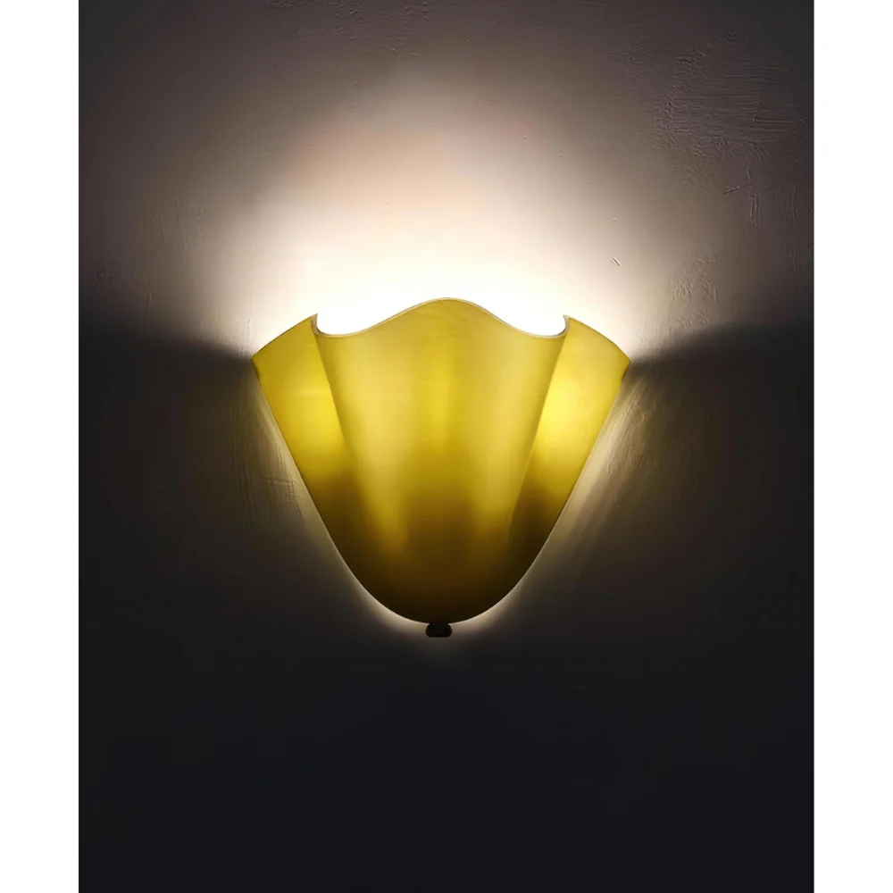 Modern Ruffled Glass Wall Sconce - Organic Blooming Flower Wall Lamp - Image 23