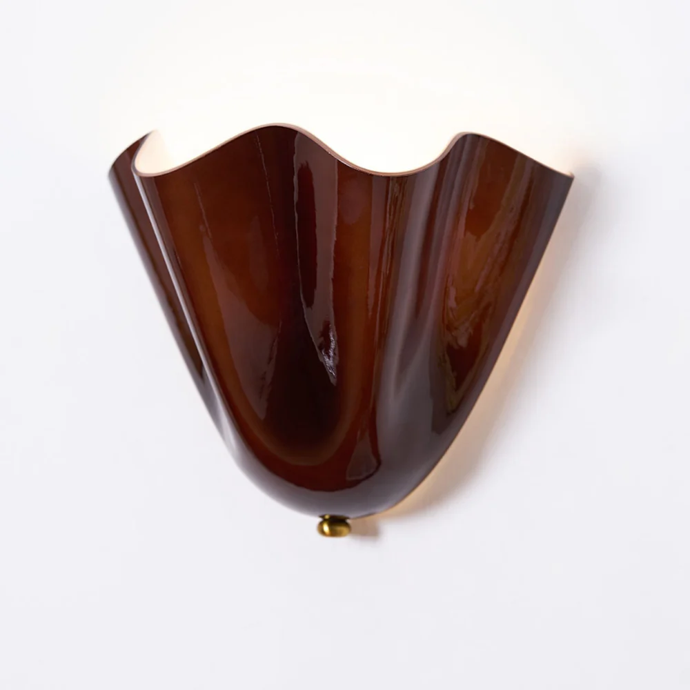 Modern Ruffled Glass Wall Sconce - Organic Blooming Flower Wall Lamp - Image 29