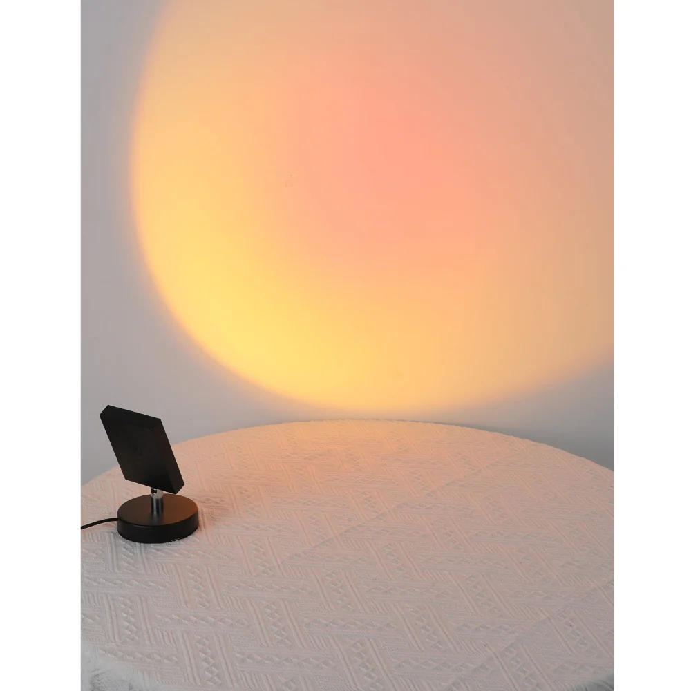 Modern Sunset Projector Lamp - Architectural Halo Mood Light for Photography - Image 14