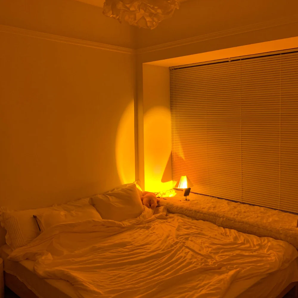 Modern Sunset Projector Lamp - Architectural Halo Mood Light for Photography - Image 17