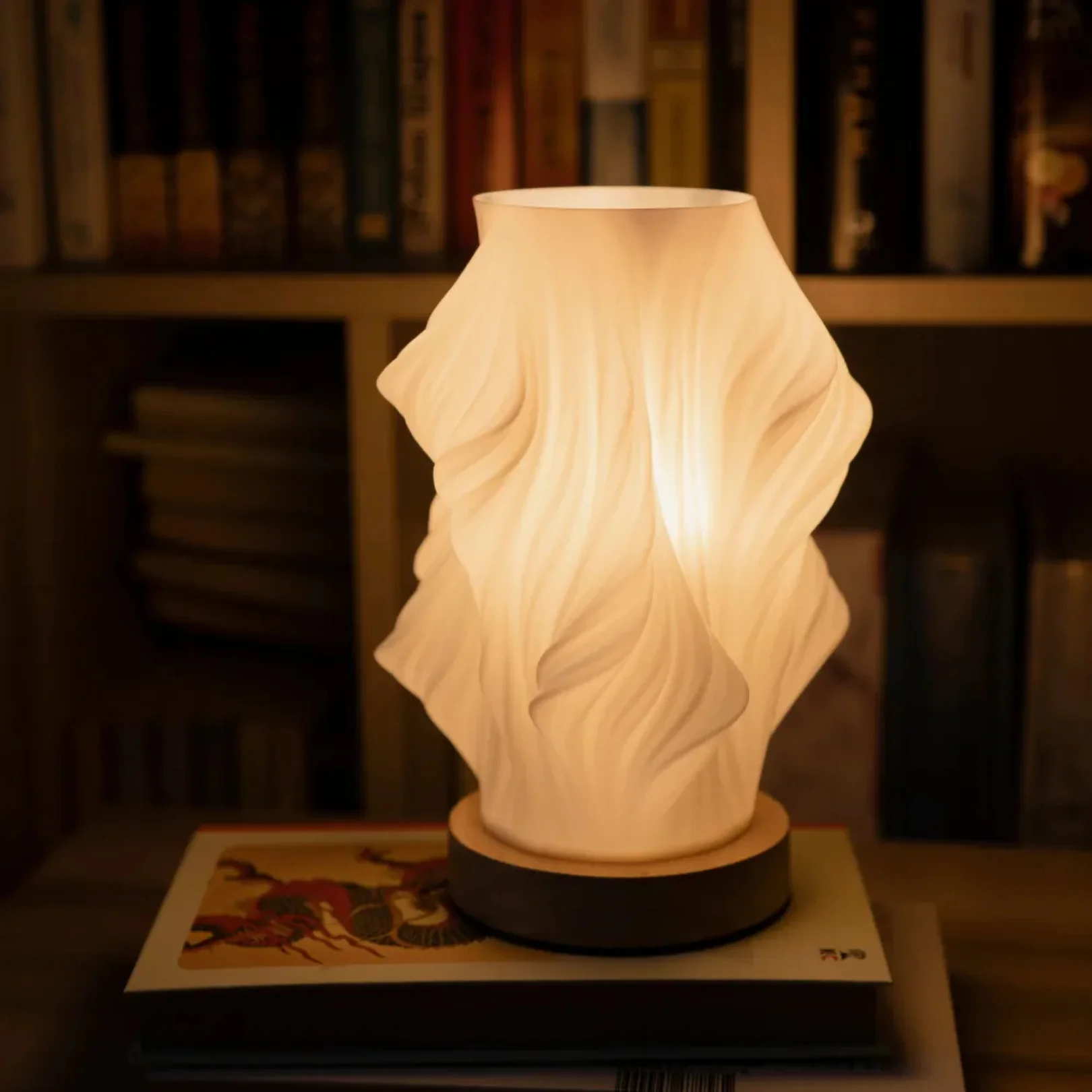Modern Textured Bedside Vase Lamp - Image 8