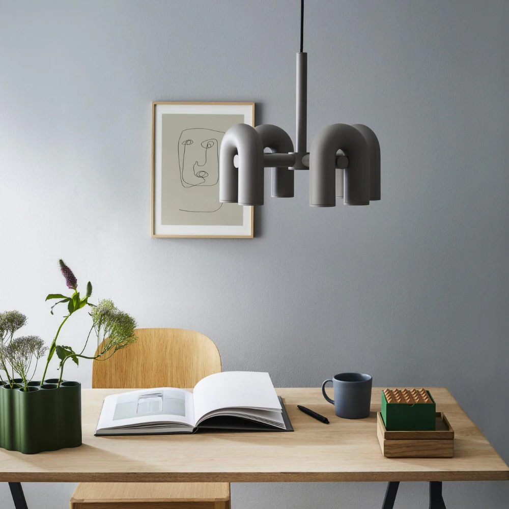 Modern U-Shaped Modular Chandelier - Sculptural Arch Tubular Pendant Light - Image 21