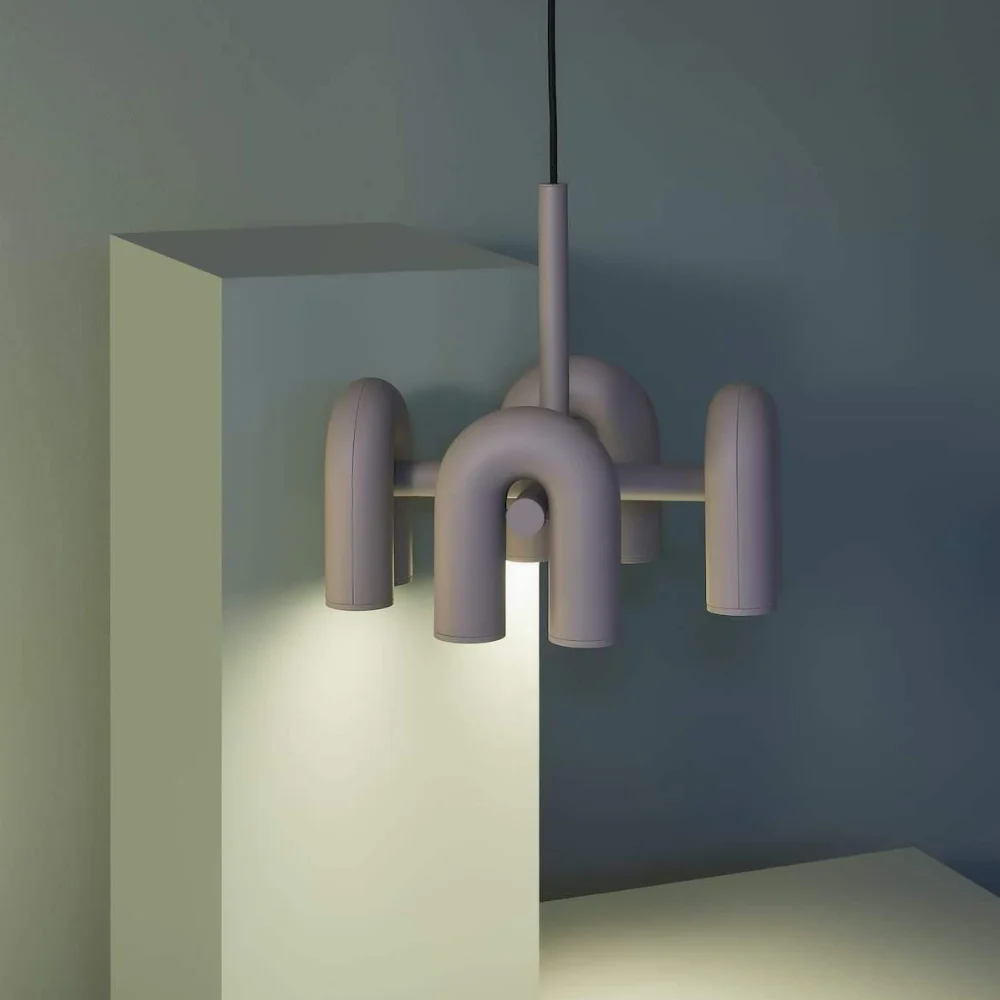 Modern U-Shaped Modular Chandelier - Sculptural Arch Tubular Pendant Light - Image 22