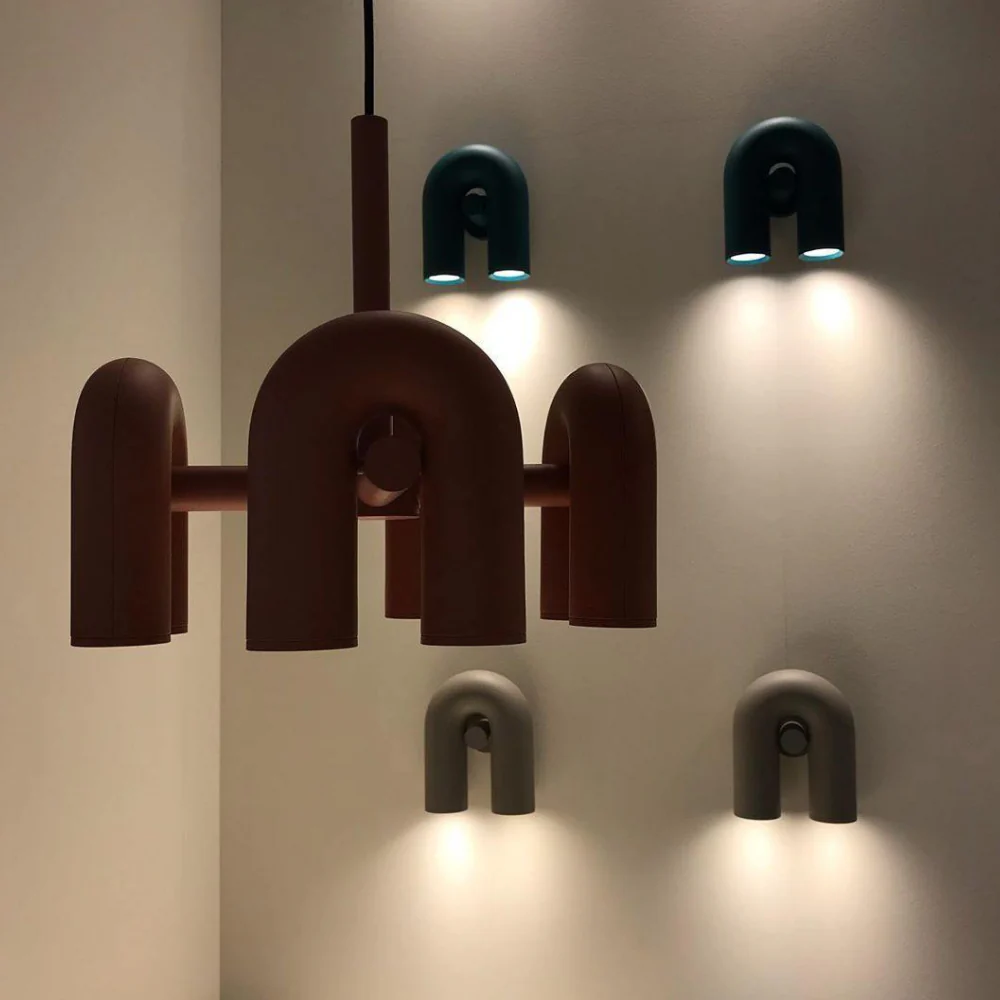 Modern U-Shaped Modular Chandelier - Sculptural Arch Tubular Pendant Light - Image 26