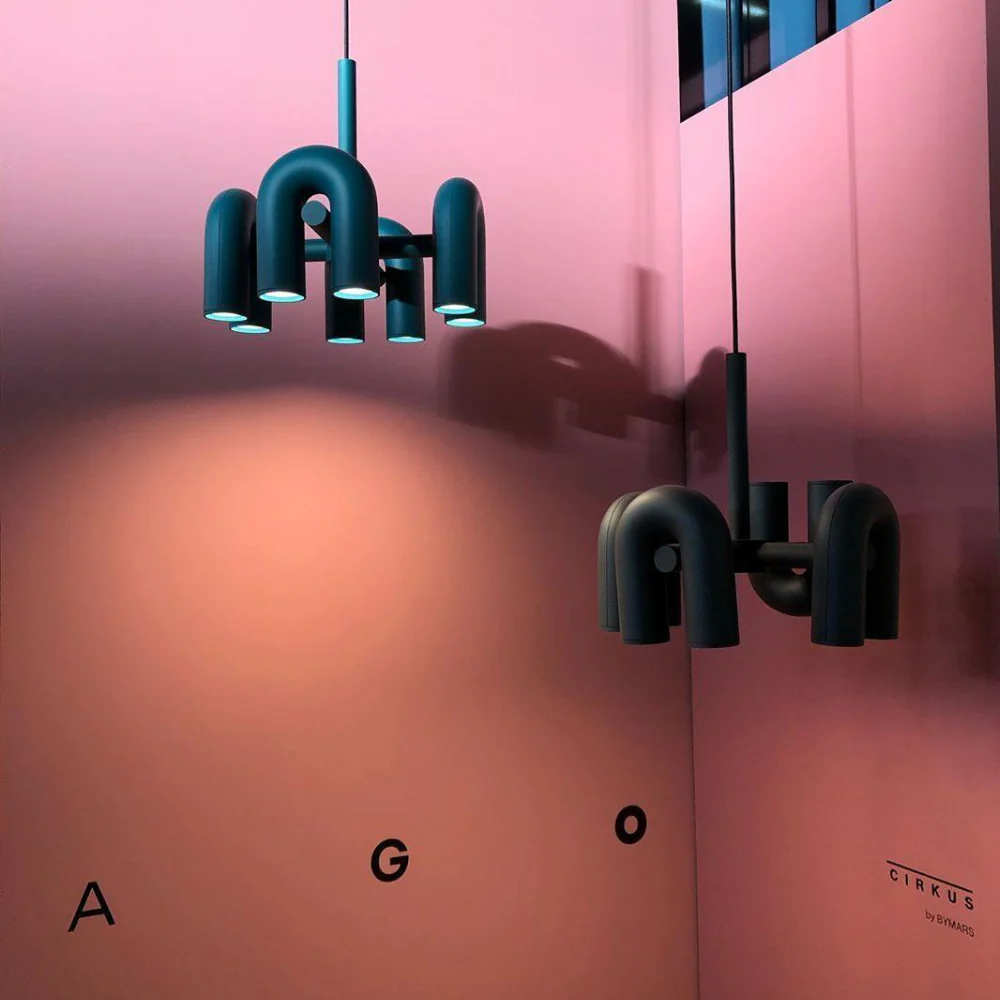 Modern U-Shaped Modular Chandelier - Sculptural Arch Tubular Pendant Light - Image 5