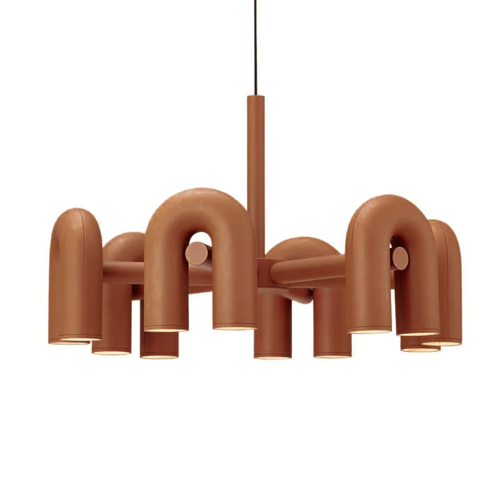 Modern U-Shaped Modular Chandelier - Sculptural Arch Tubular Pendant Light - Image 53