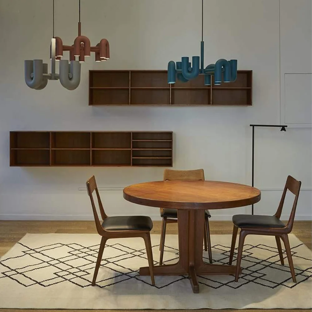 Modern U-Shaped Modular Chandelier - Sculptural Arch Tubular Pendant Light - Image 8