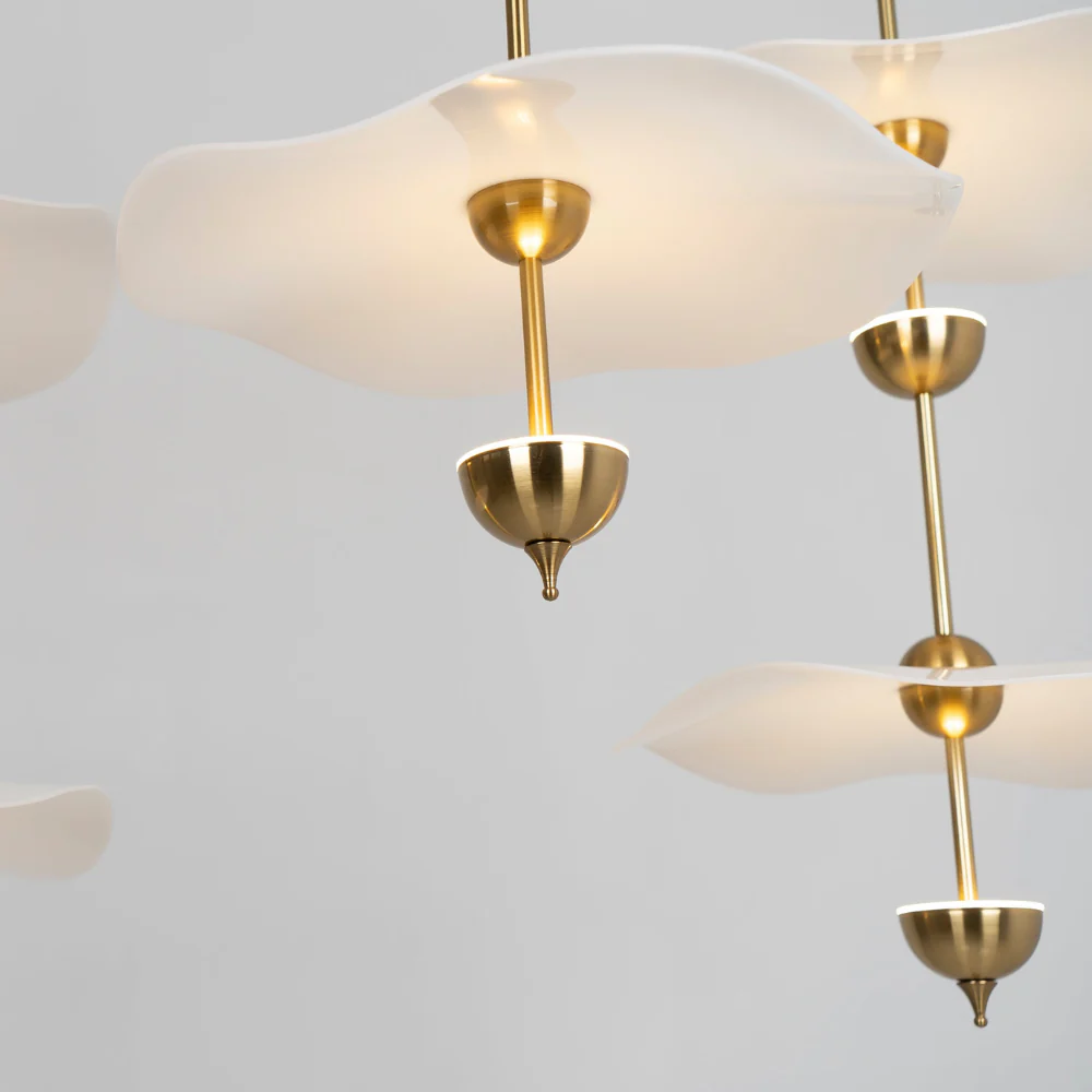 Modern Wavy Wing Pendant Light - Sculptural Floating Ribbon Hanging Lamp - Image 14
