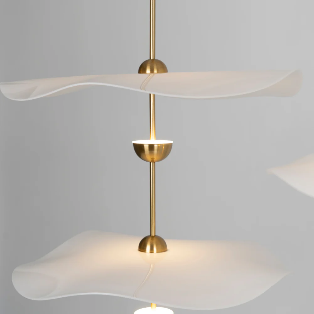 Modern Wavy Wing Pendant Light - Sculptural Floating Ribbon Hanging Lamp - Image 16