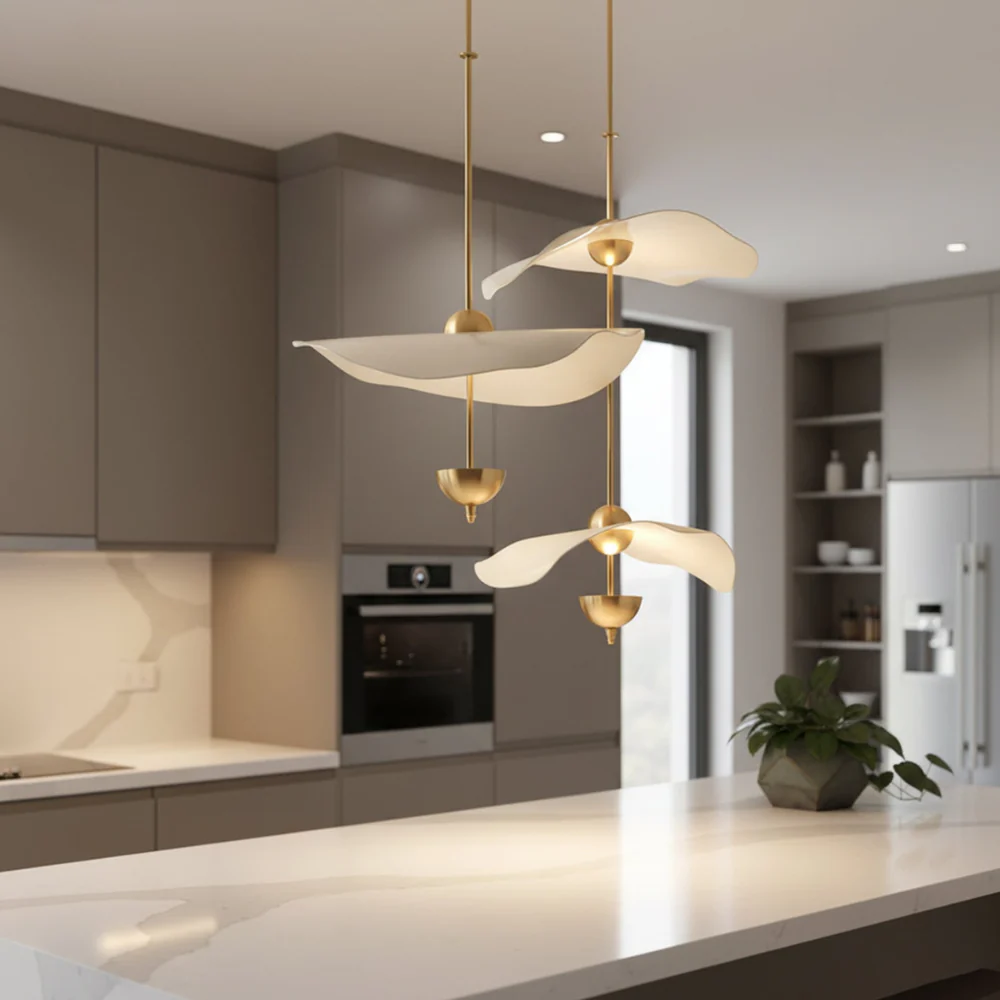 Modern Wavy Wing Pendant Light - Sculptural Floating Ribbon Hanging Lamp - Image 3