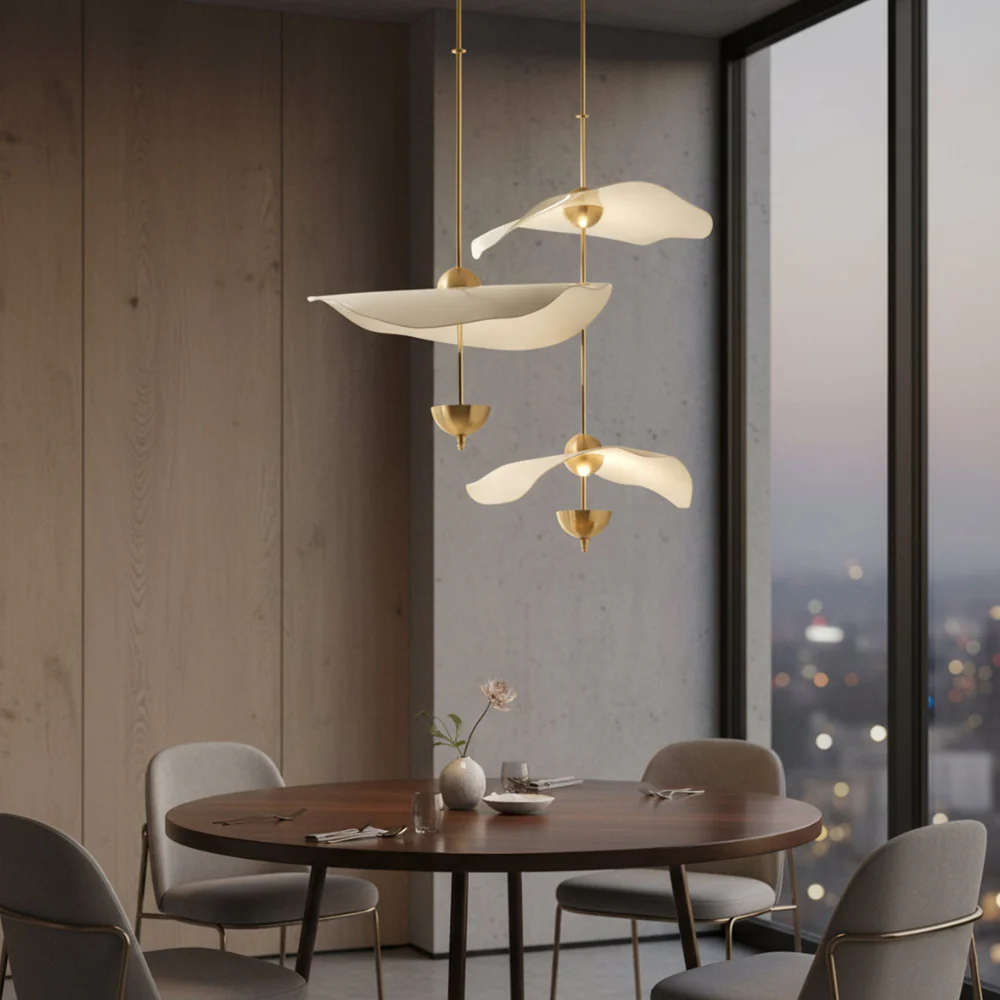 Modern Wavy Wing Pendant Light - Sculptural Floating Ribbon Hanging Lamp - Image 4