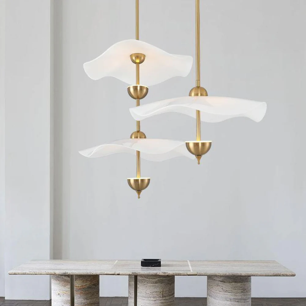 Modern Wavy Wing Pendant Light - Sculptural Floating Ribbon Hanging Lamp - Image 5