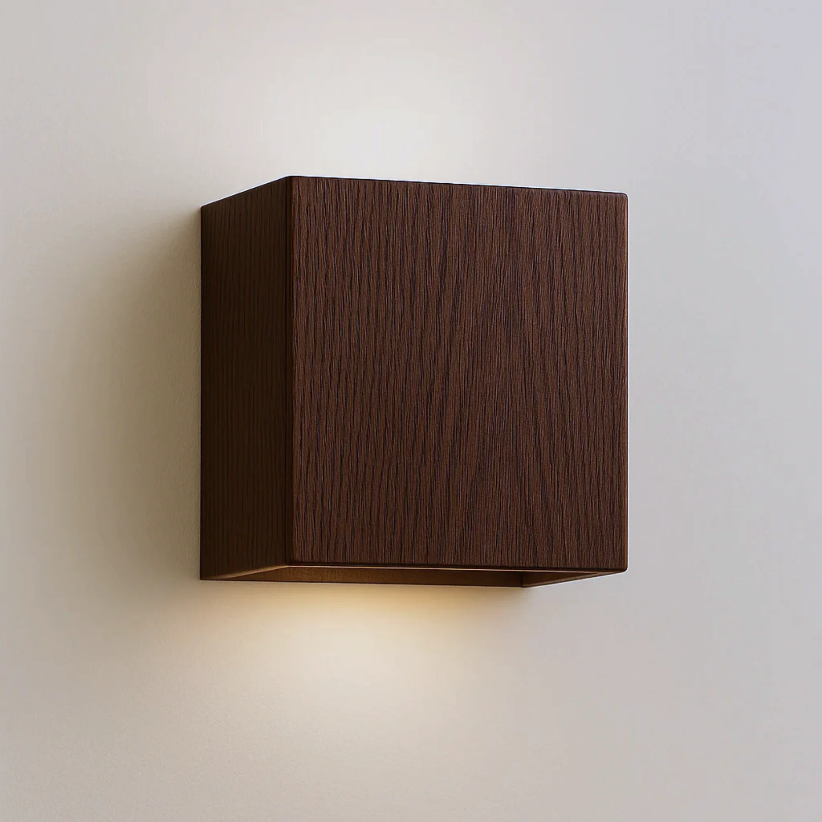 Modern Wood-Texture Cube Wall Light - Image 10