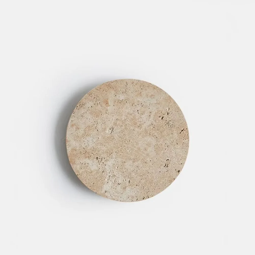 Natural Travertine Backlit Wall Sconce - Modern Stone Eclipse Halo Light - Image 10