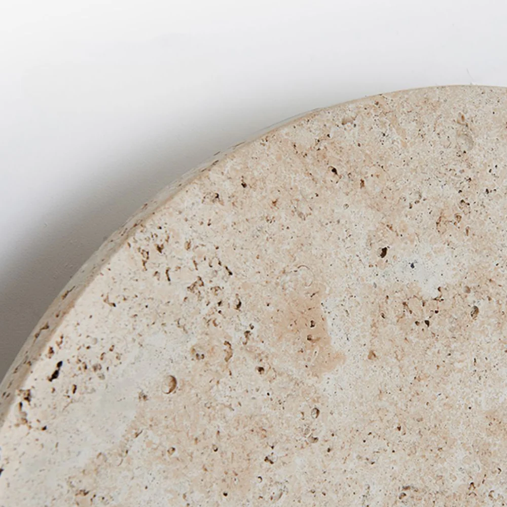Natural Travertine Backlit Wall Sconce - Modern Stone Eclipse Halo Light - Image 13