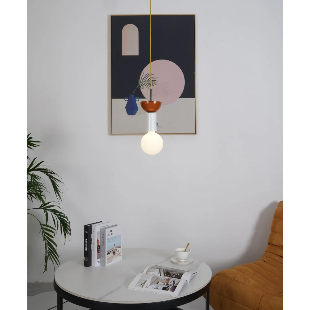 Nordic Geometric Wood Pendant Light - Modern Hand-Turned Orbital Hanging Lamp - Image 23
