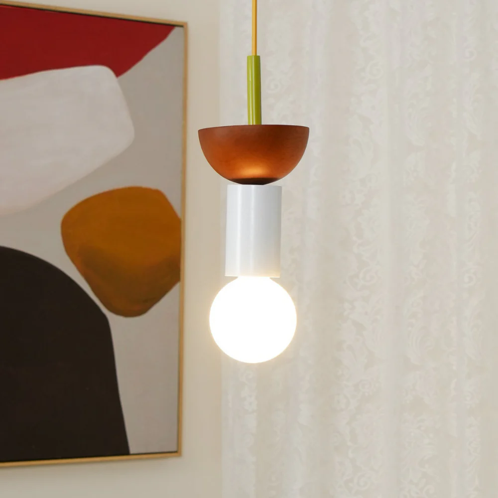 Nordic Geometric Wood Pendant Light - Modern Hand-Turned Orbital Hanging Lamp - Image 29