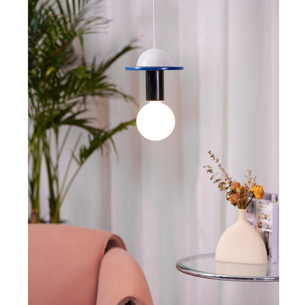 Nordic Geometric Wood Pendant Light - Modern Hand-Turned Orbital Hanging Lamp - Image 31