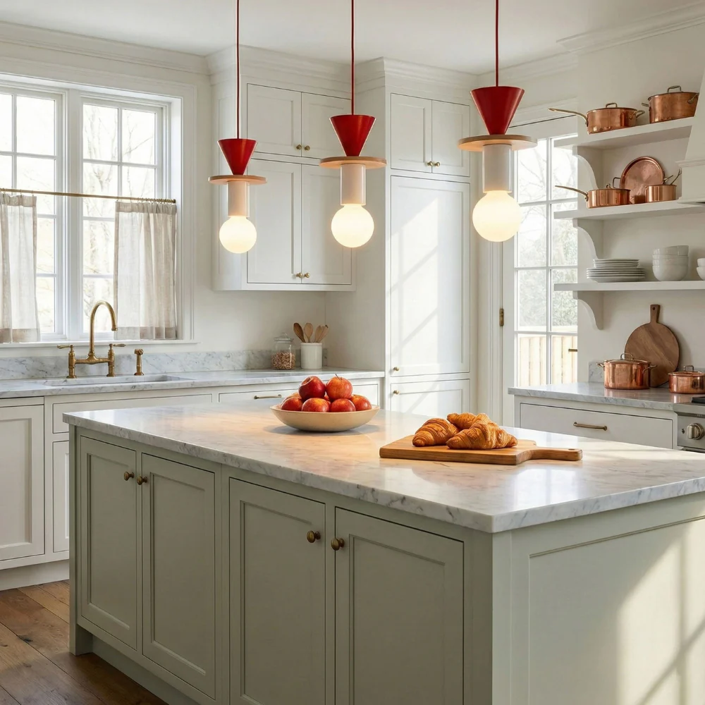 Nordic Geometric Wood Pendant Light - Modern Hand-Turned Orbital Hanging Lamp - Image 4