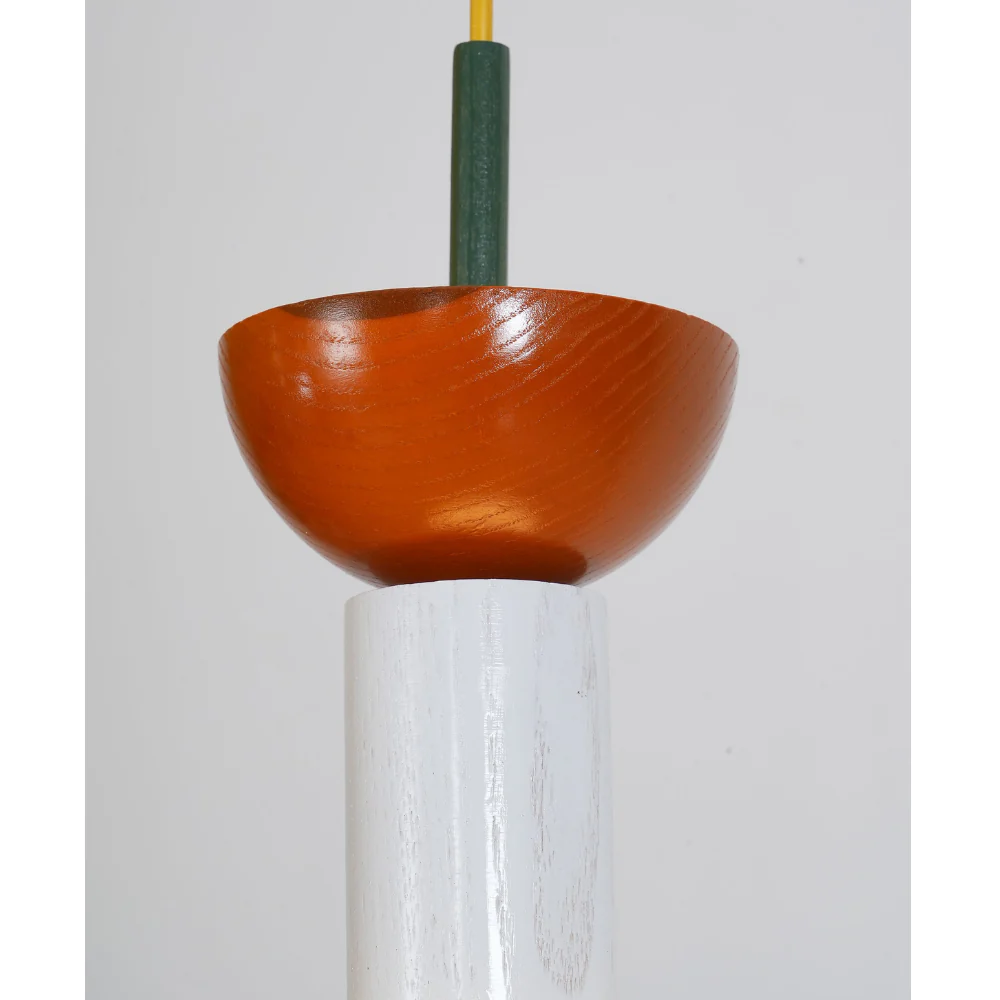 Nordic Geometric Wood Pendant Light - Modern Hand-Turned Orbital Hanging Lamp - Image 44