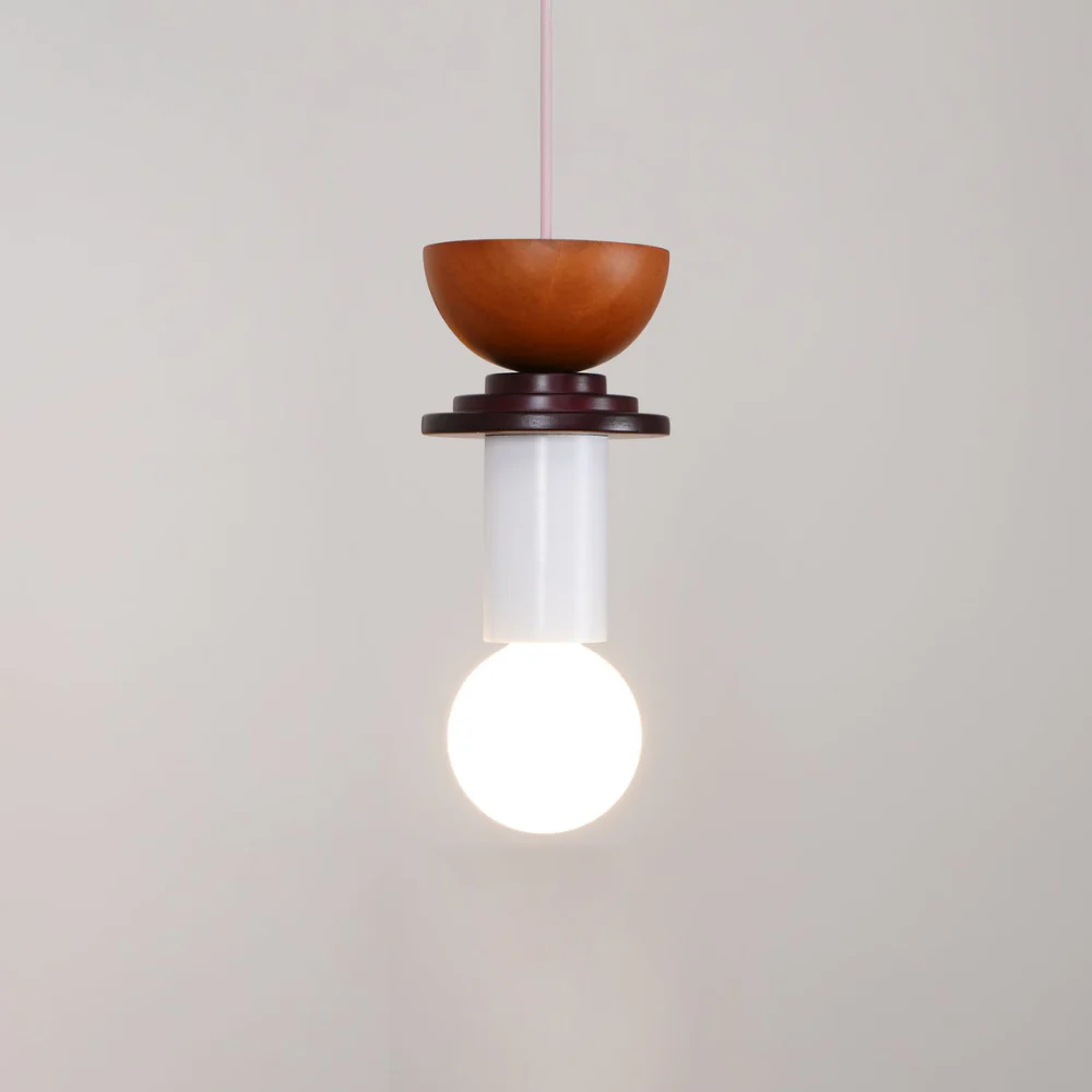 Nordic Geometric Wood Pendant Light - Modern Hand-Turned Orbital Hanging Lamp - Image 45