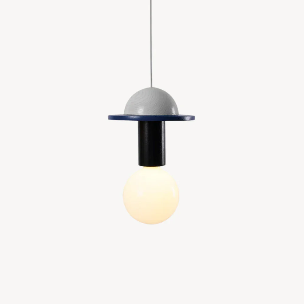 Nordic Geometric Wood Pendant Light - Modern Hand-Turned Orbital Hanging Lamp - Image 46