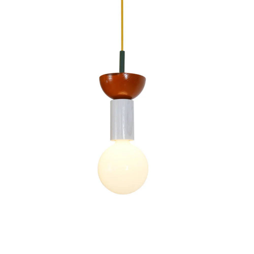 Nordic Geometric Wood Pendant Light - Modern Hand-Turned Orbital Hanging Lamp - Image 48
