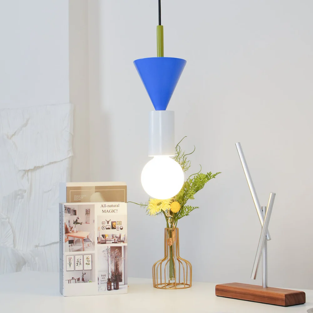 Nordic Geometric Wood Pendant Light - Modern Hand-Turned Orbital Hanging Lamp - Image 49