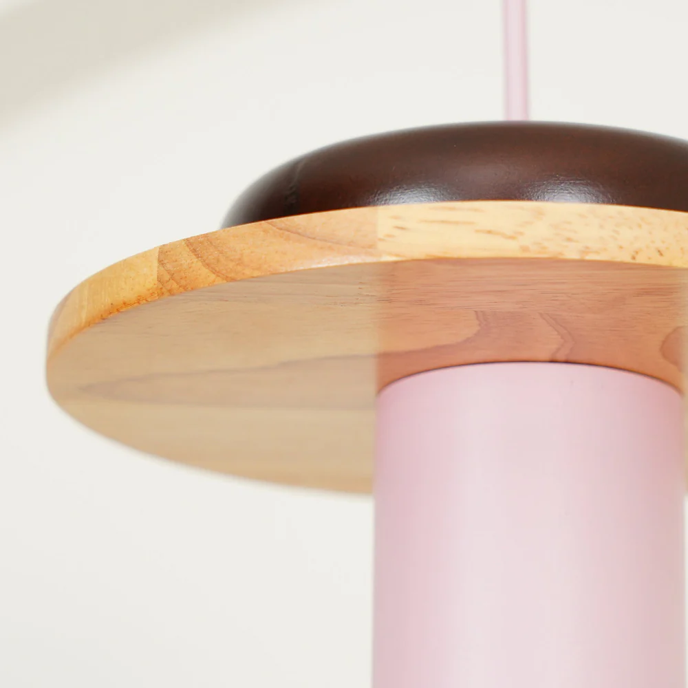 Nordic Geometric Wood Pendant Light - Modern Hand-Turned Orbital Hanging Lamp - Image 51