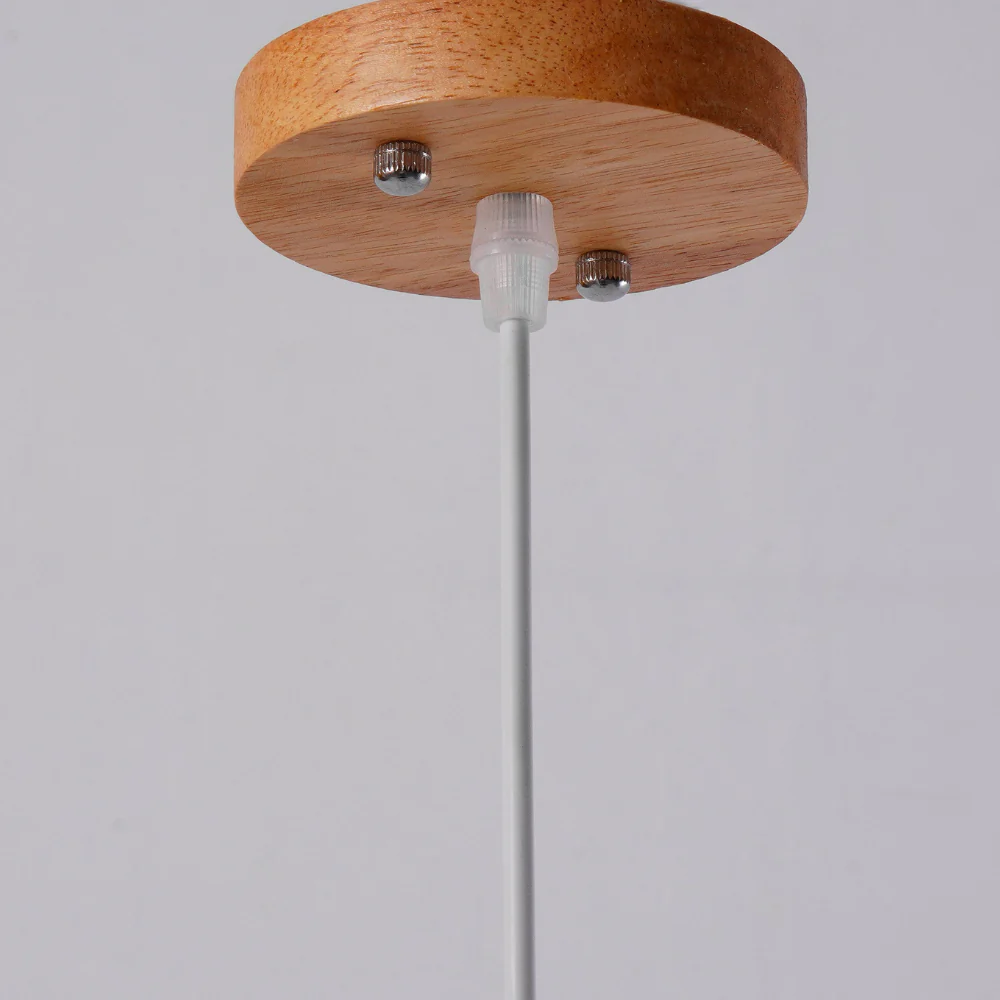 Nordic Geometric Wood Pendant Light - Modern Hand-Turned Orbital Hanging Lamp - Image 52