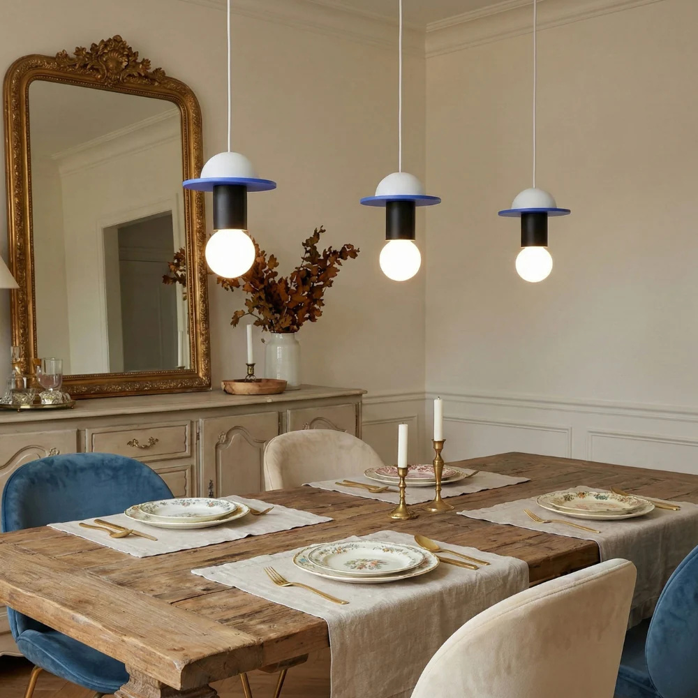 Nordic Geometric Wood Pendant Light - Modern Hand-Turned Orbital Hanging Lamp - Image 8