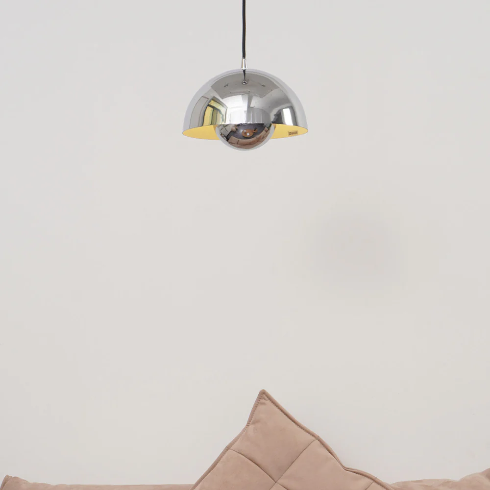 Pendant Light with Nested Dome Metal Shades - Mid Century Modern Retro - Image 12