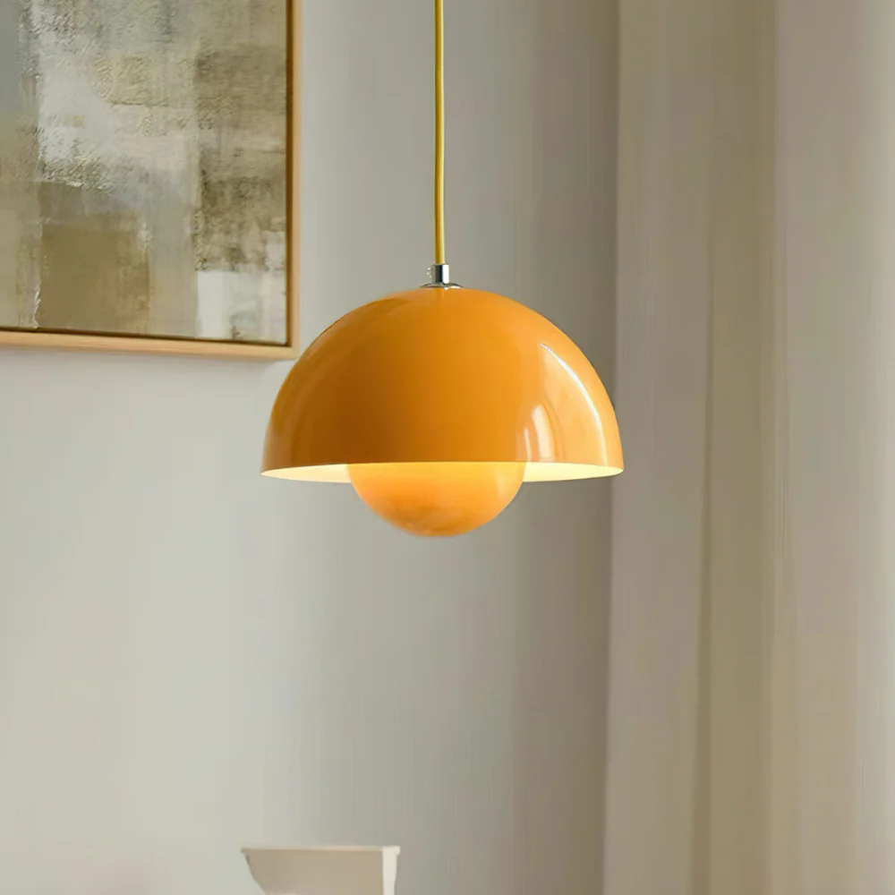 Pendant Light with Nested Dome Metal Shades - Mid Century Modern Retro - Image 27