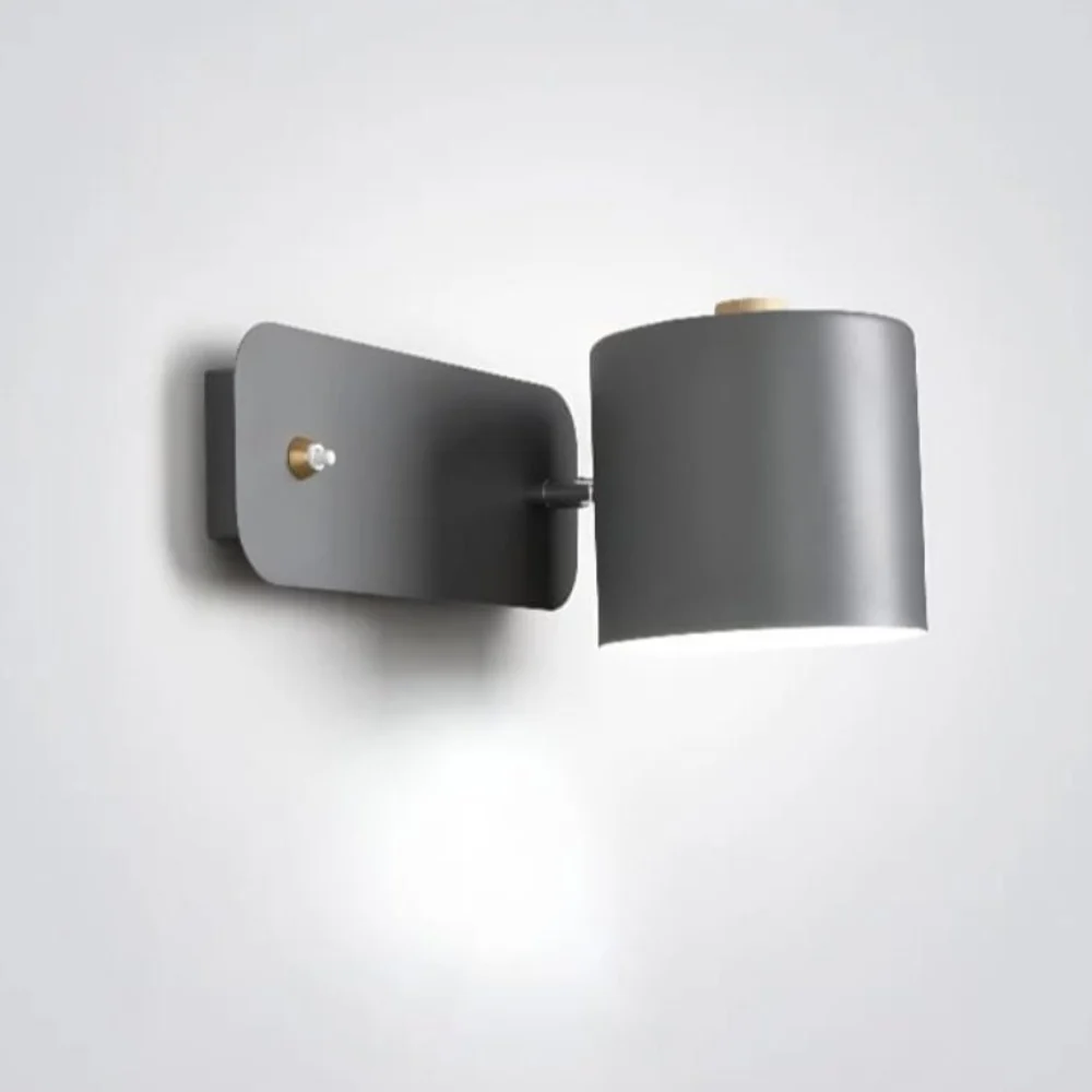 Pivoting Nordic Wall Sconce with Wood Accent - Adjustable Directional Reading Light - Image 8