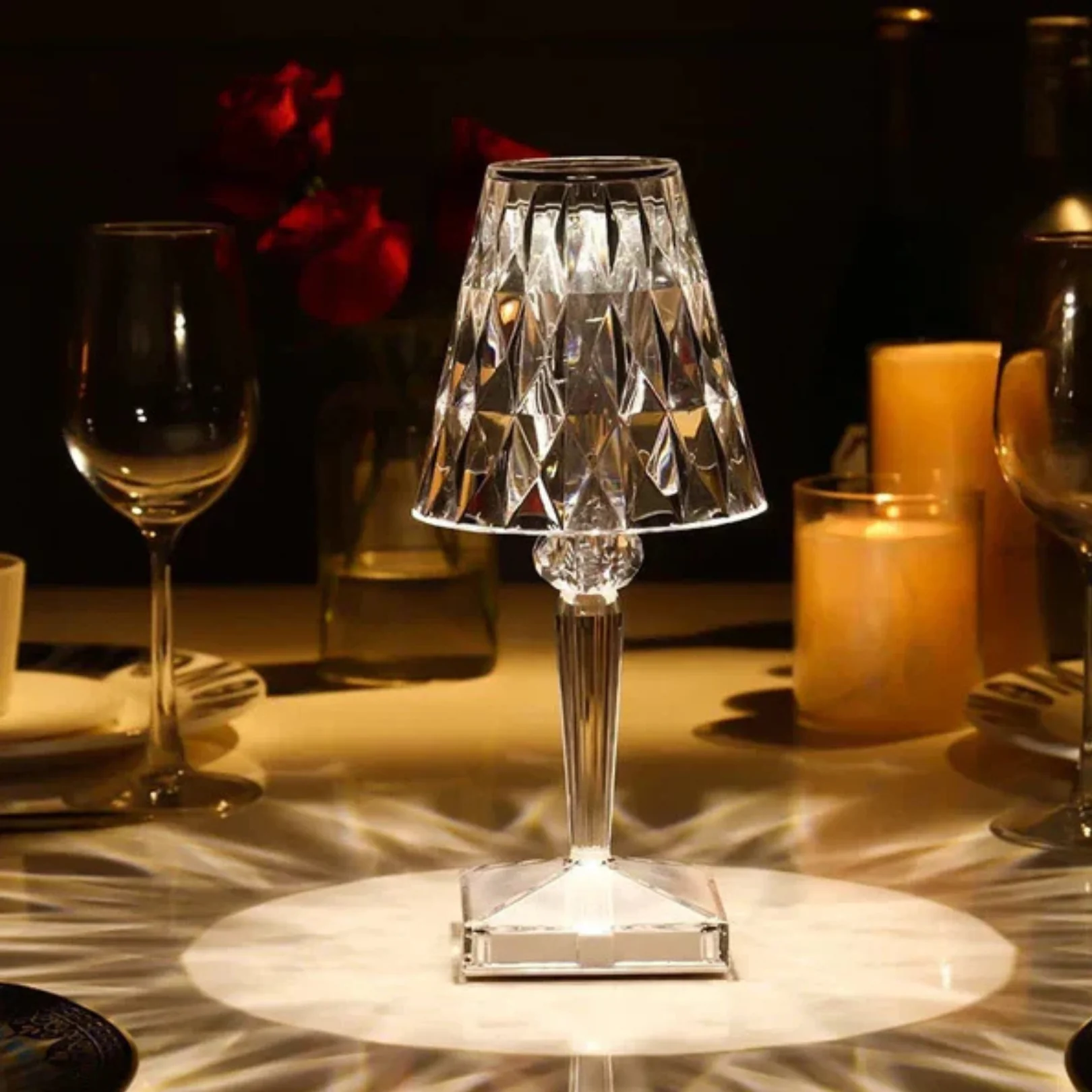 Rechargeable Cordless Crystal LED Lamp - Image 4