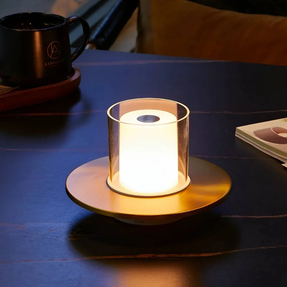 Rechargeable Cordless LED Candle Lamp - Gesture Control Dimmable Light - Image 11