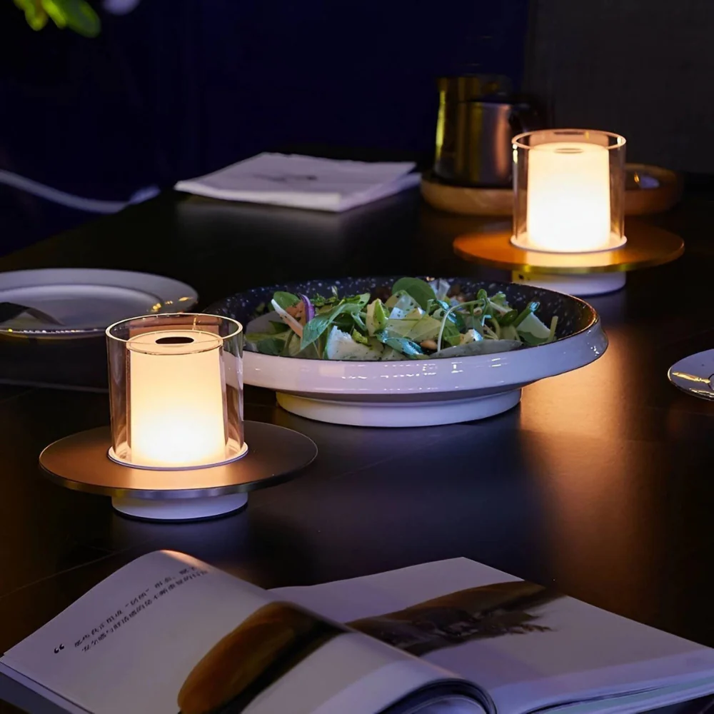 Rechargeable Cordless LED Candle Lamp - Gesture Control Dimmable Light - Image 12