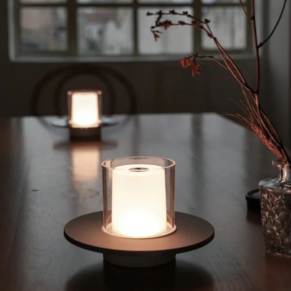 Rechargeable Cordless LED Candle Lamp - Gesture Control Dimmable Light - Image 5