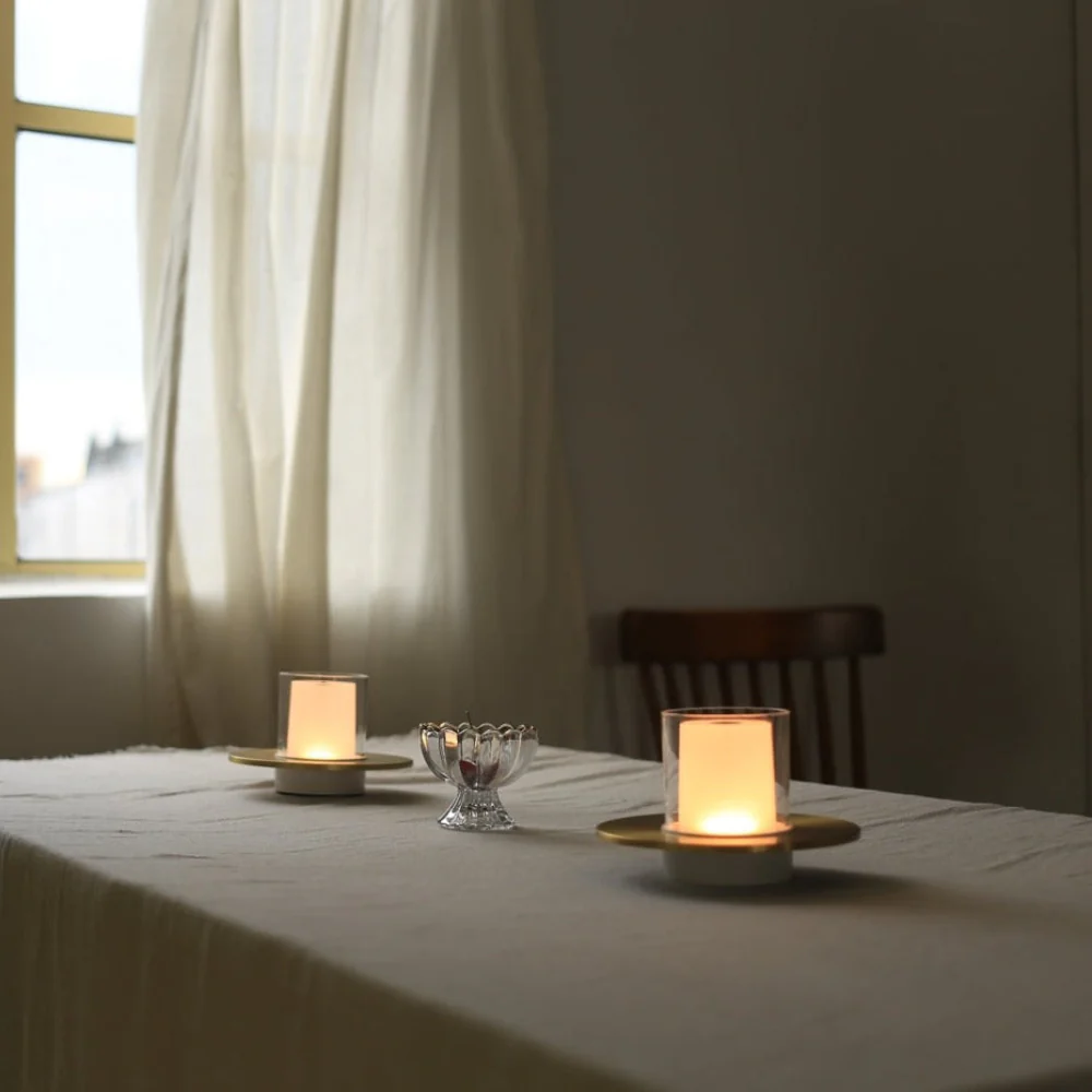 Rechargeable Cordless LED Candle Lamp - Gesture Control Dimmable Light - Image 9